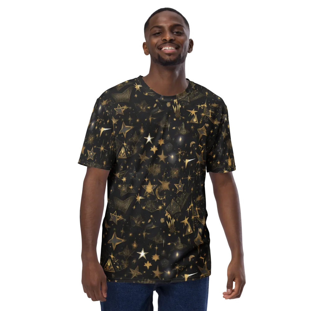 Gilded Stardust on Men's Crew Neck T-Shirt — Front