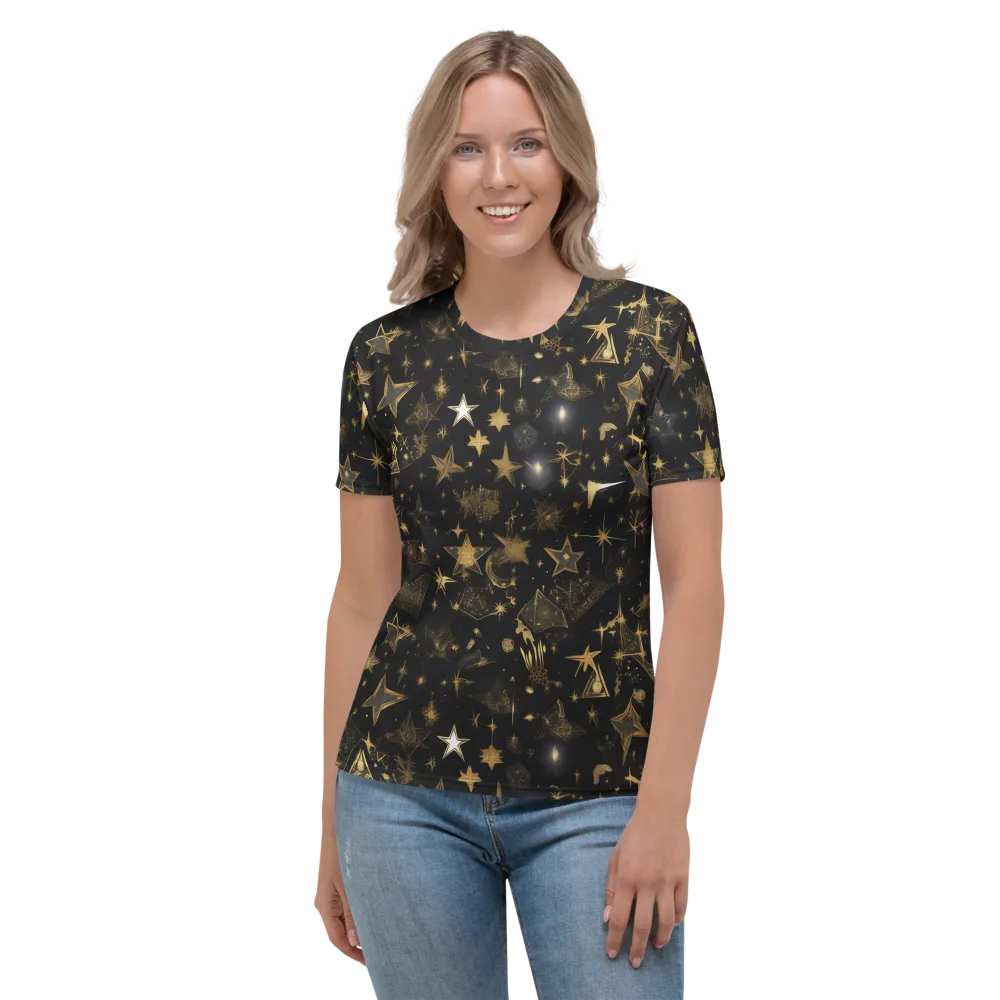 Gilded Stardust on Women's Crew Neck T-Shirt — Front