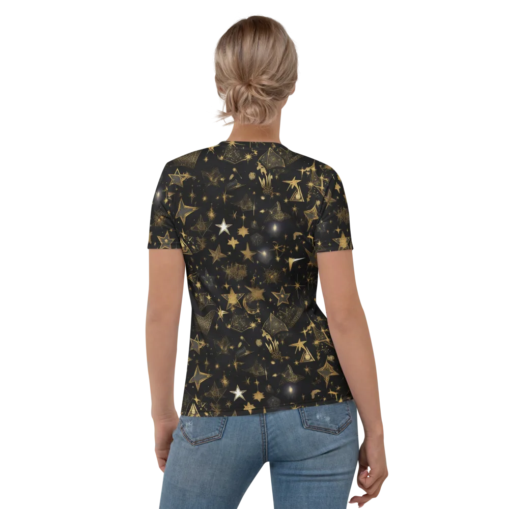 Gilded Stardust on Women's Crew Neck T-Shirt — Back