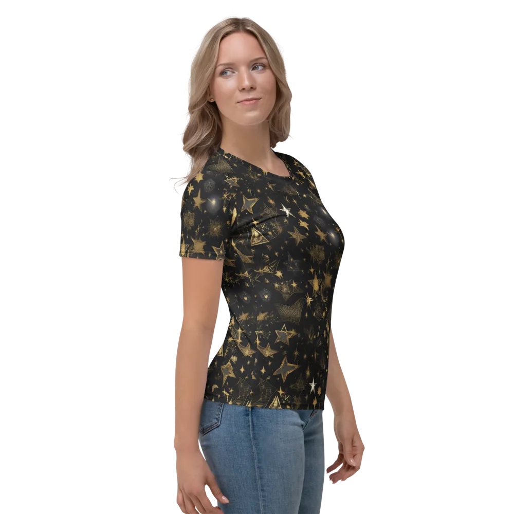 Gilded Stardust on Women's Crew Neck T-Shirt — Right