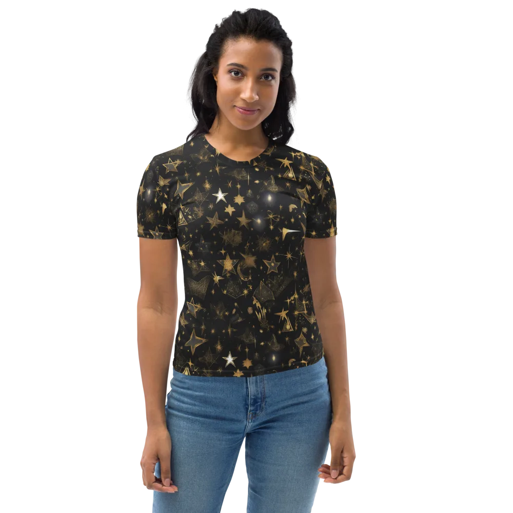 Gilded Stardust on Women's Crew Neck T-Shirt — Front