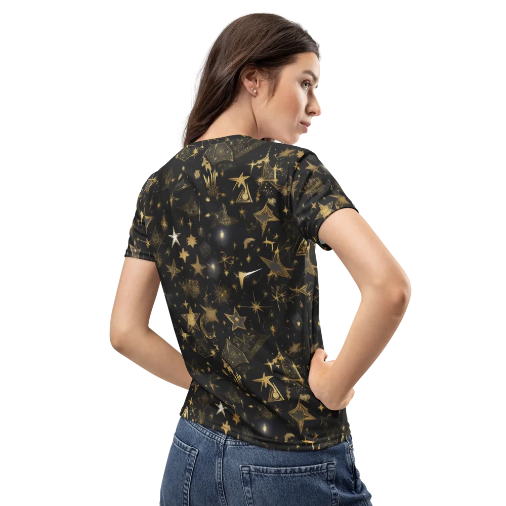 Gilded Stardust on Women's Crew Neck T-Shirt — Back
