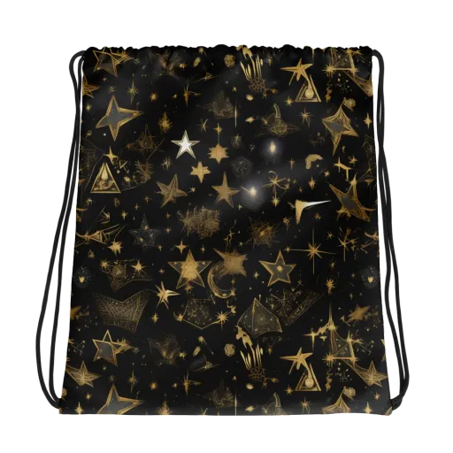 Gilded Stardust on a Drawstring Bag