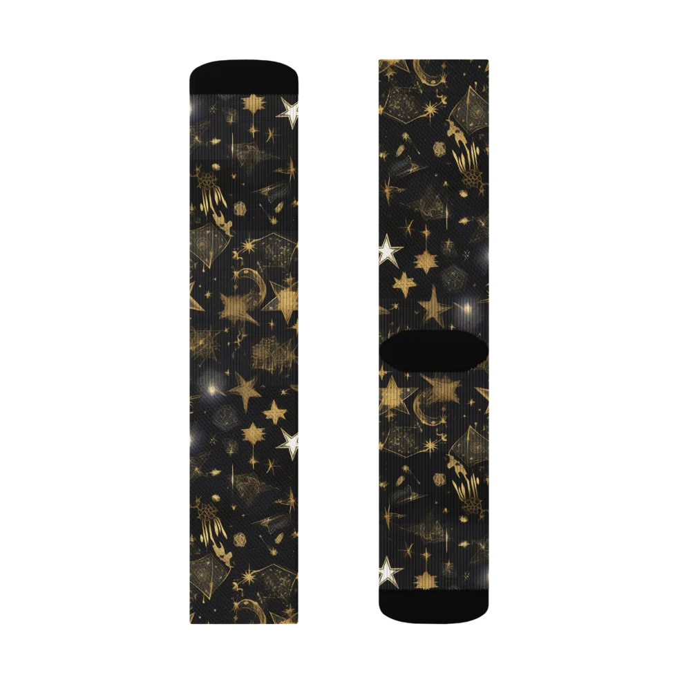 Gilded Stardust on Socks — Left Sock