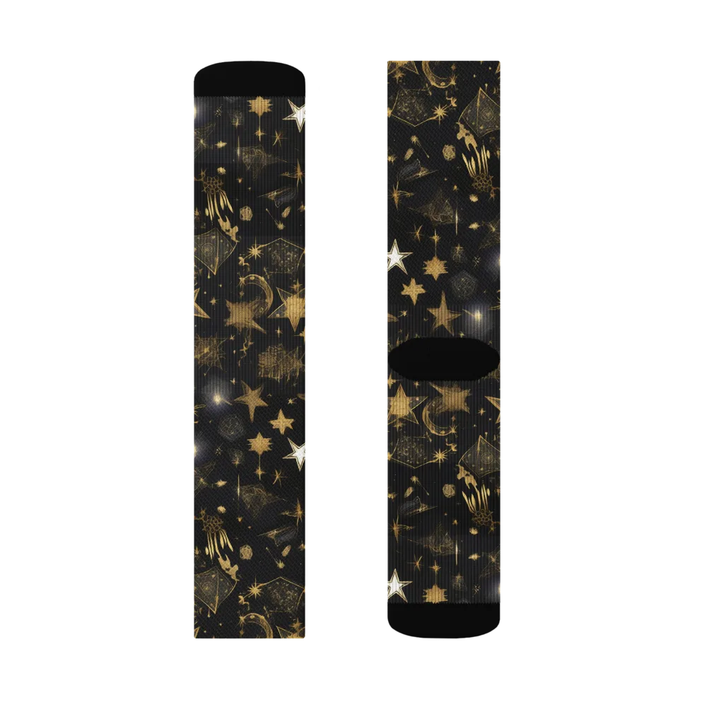 Gilded Stardust on Socks — Right Sock