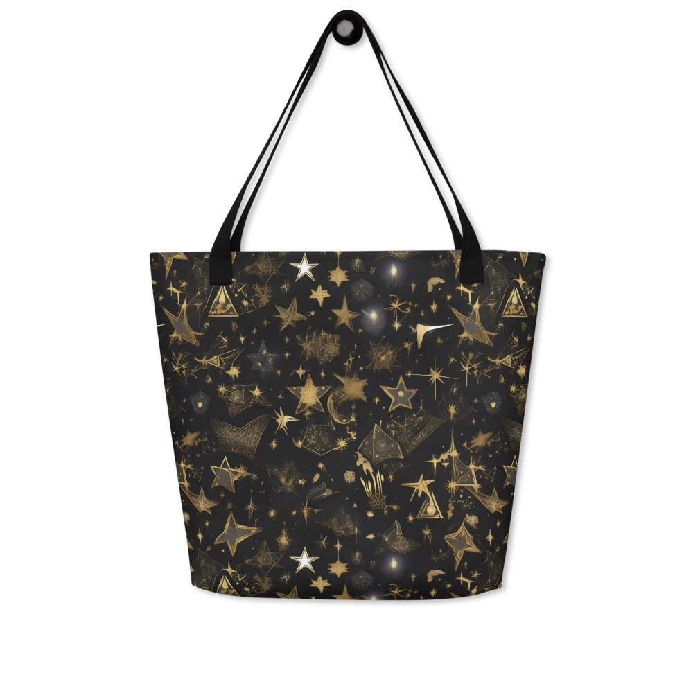 Gilded Stardust on Large Tote Bag W/ Pocket — Front
