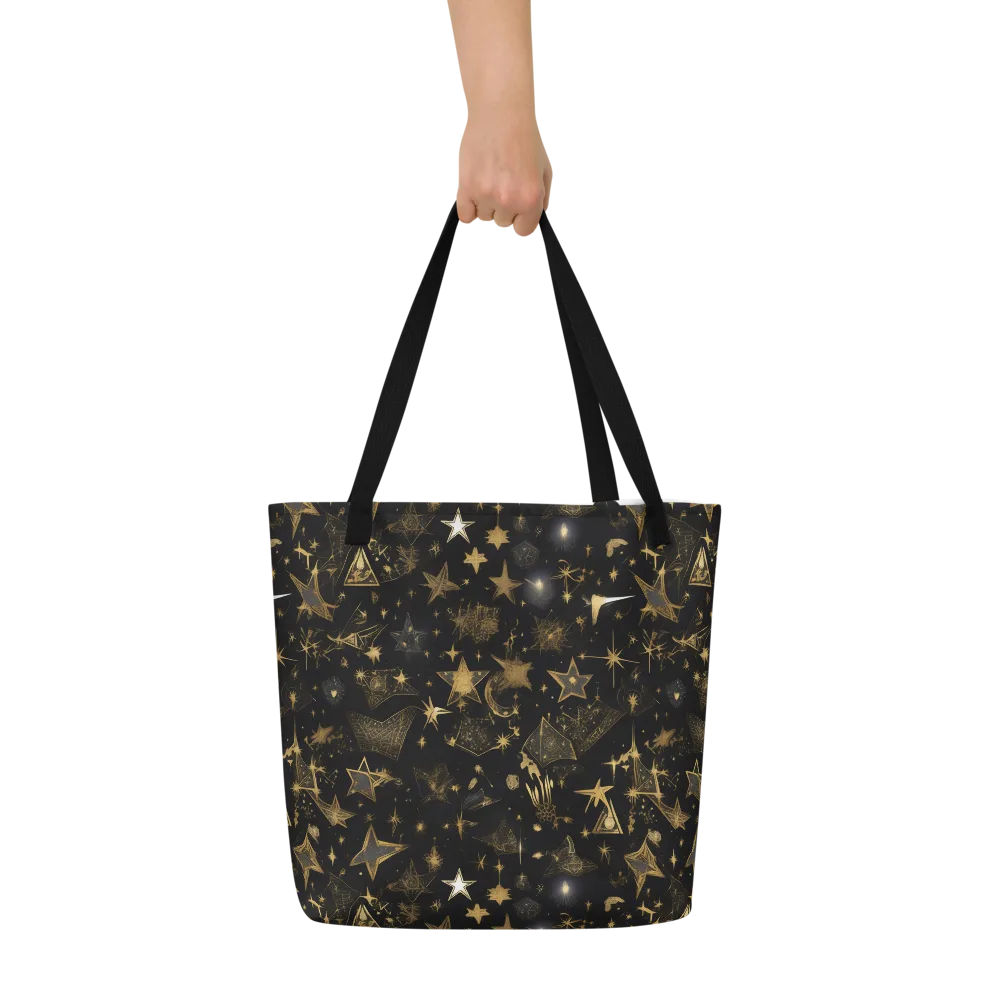Gilded Stardust on Large Tote Bag W/ Pocket — Front