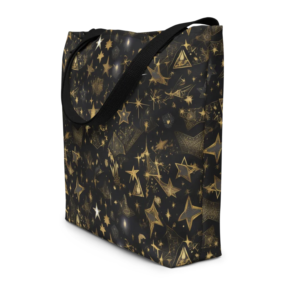 Gilded Stardust on Large Tote Bag W/ Pocket — Front