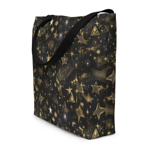Gilded Stardust on a Large Tote Bag W/ Pocket