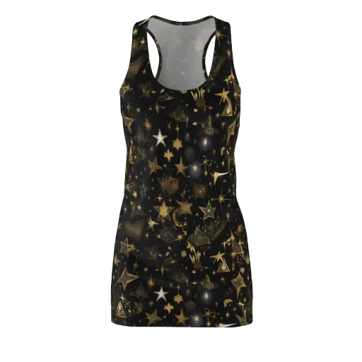 Gilded Stardust on a Racerback Dress