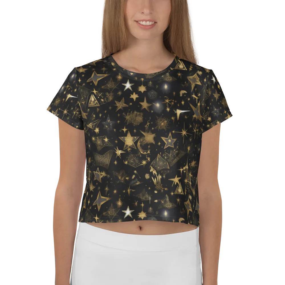 Gilded Stardust on Crop Tee — Front