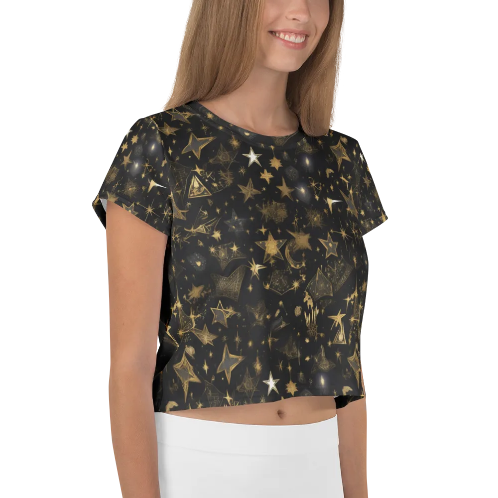 Gilded Stardust on Crop Tee — Right