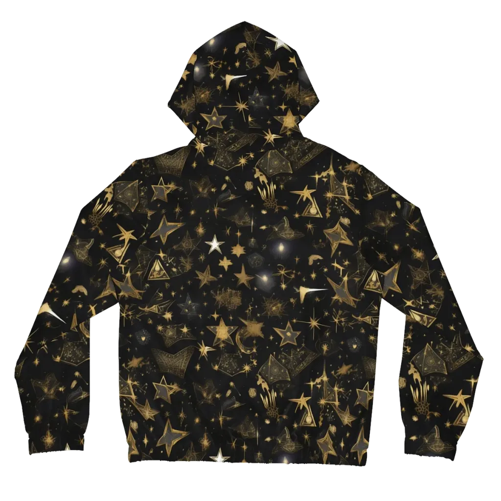 Gilded Stardust on Women's Full-Zip Hoodie — Back