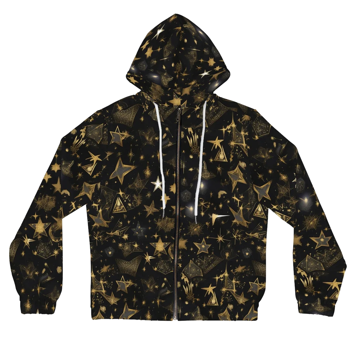 Gilded Stardust on Women's Full-Zip Hoodie — Front