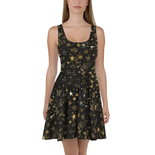 Gilded Stardust on a Skater Dress