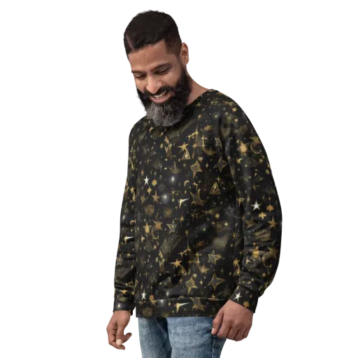 Gilded Stardust on a Sweatshirt