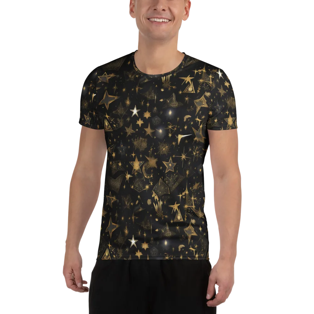 Gilded Stardust on Men's Athletic T-Shirt — Front