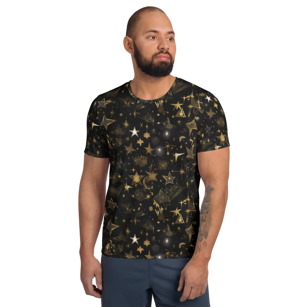 Gilded Stardust on Men's Athletic T-Shirt — Front