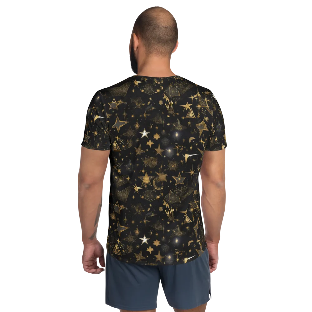 Gilded Stardust on Men's Athletic T-Shirt — Back