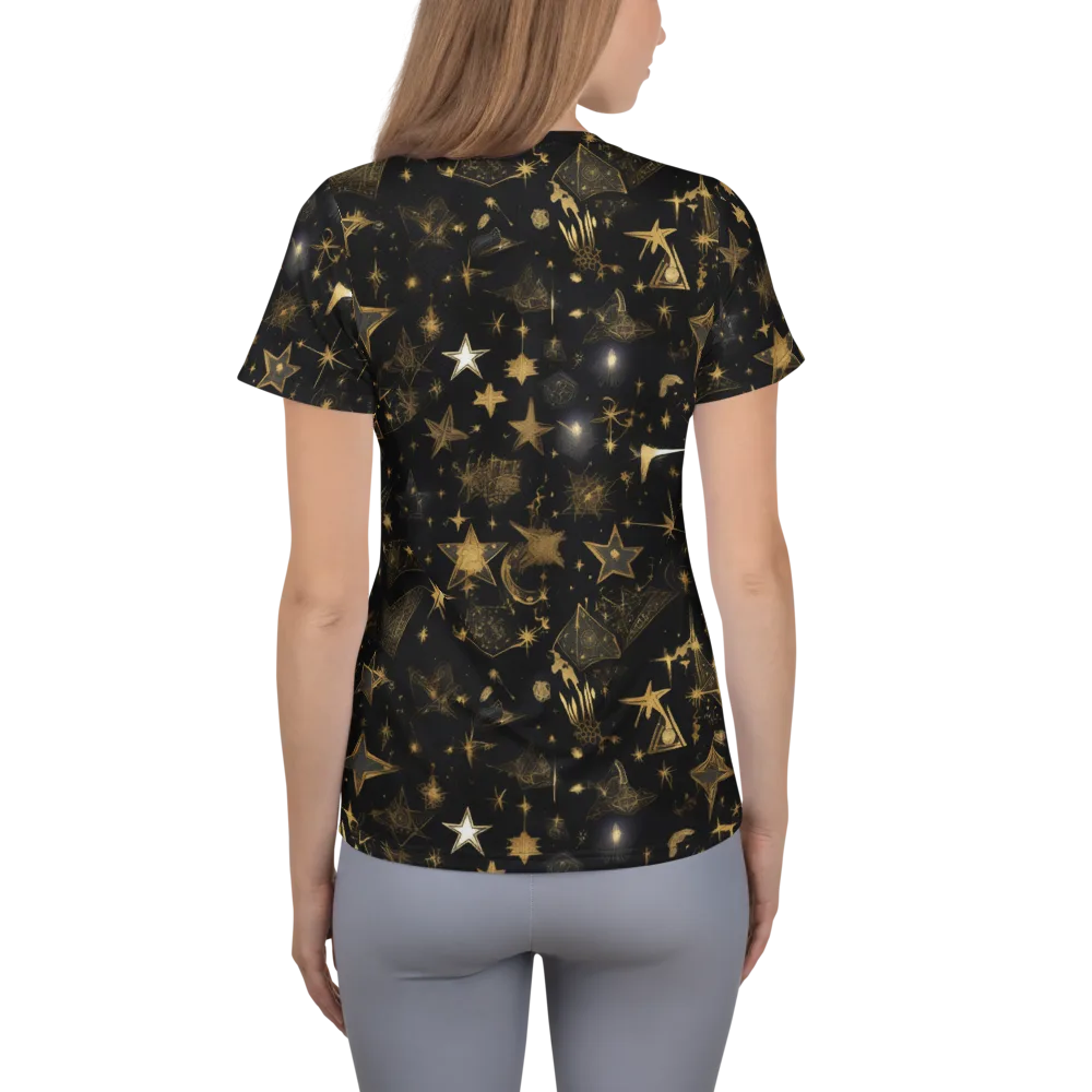 Gilded Stardust on Women's Athletic T-Shirt — Back