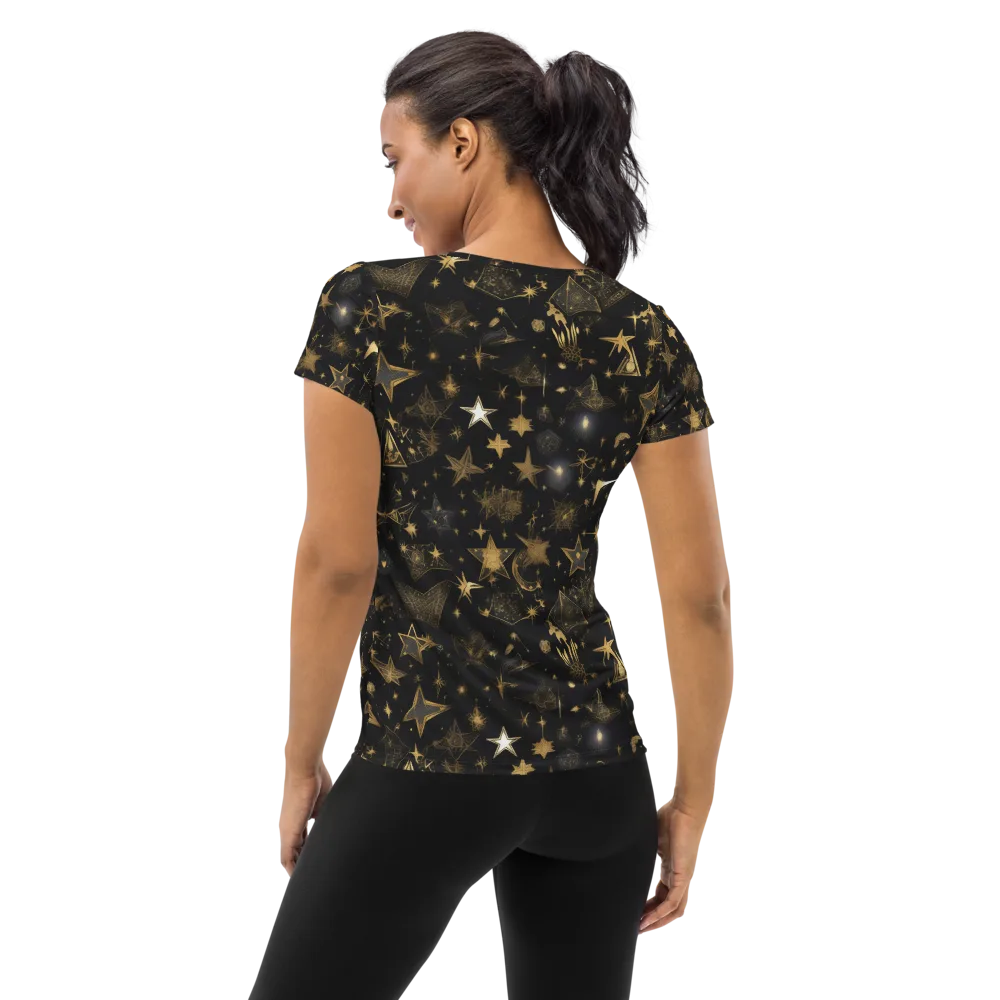 Gilded Stardust on Women's Athletic T-Shirt — Back