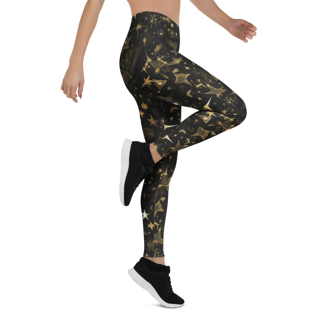 Gilded Stardust on Leggings — Right