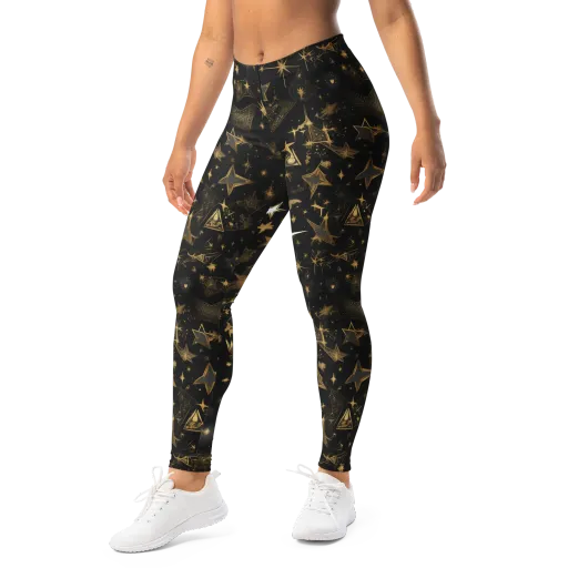Gilded Stardust on a Leggings