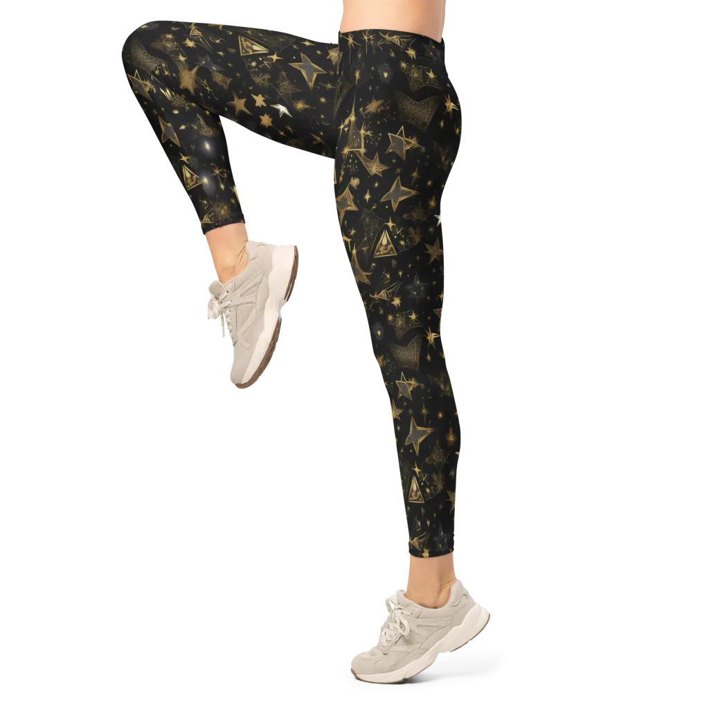 Gilded Stardust on Leggings — Left