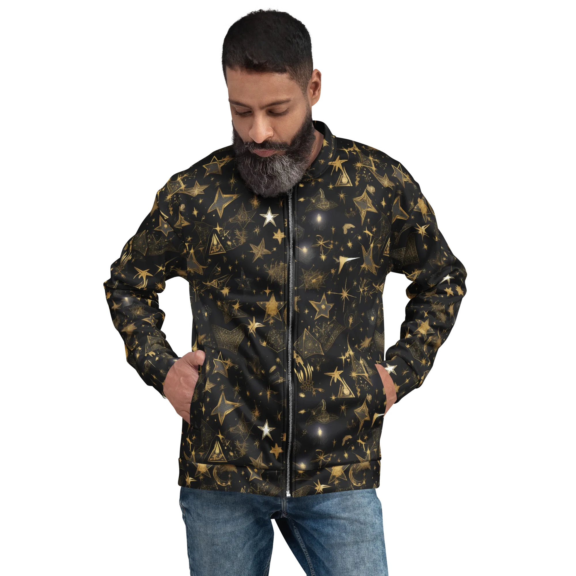Gilded Stardust on Bomber Jacket — Front