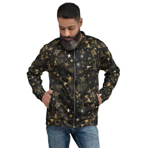 Gilded Stardust on a Bomber Jacket