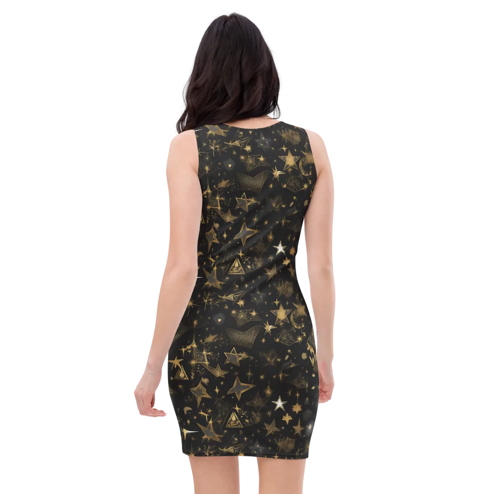 Gilded Stardust on Bodycon Dress — Back