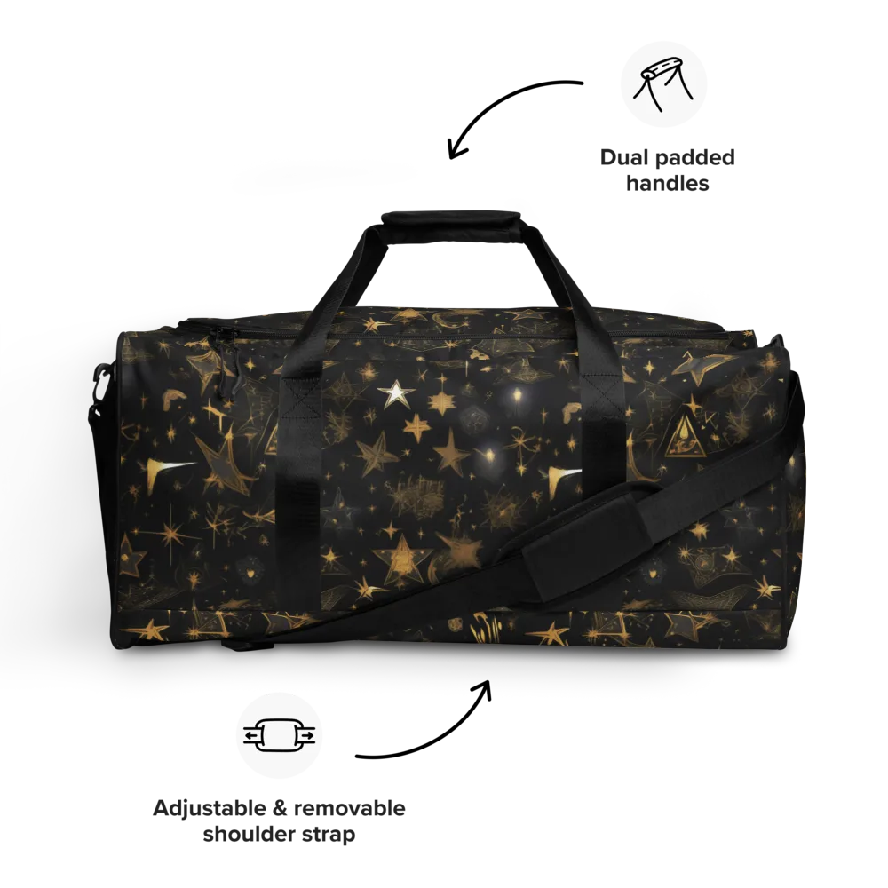 Gilded Stardust on Duffle Bag — Front