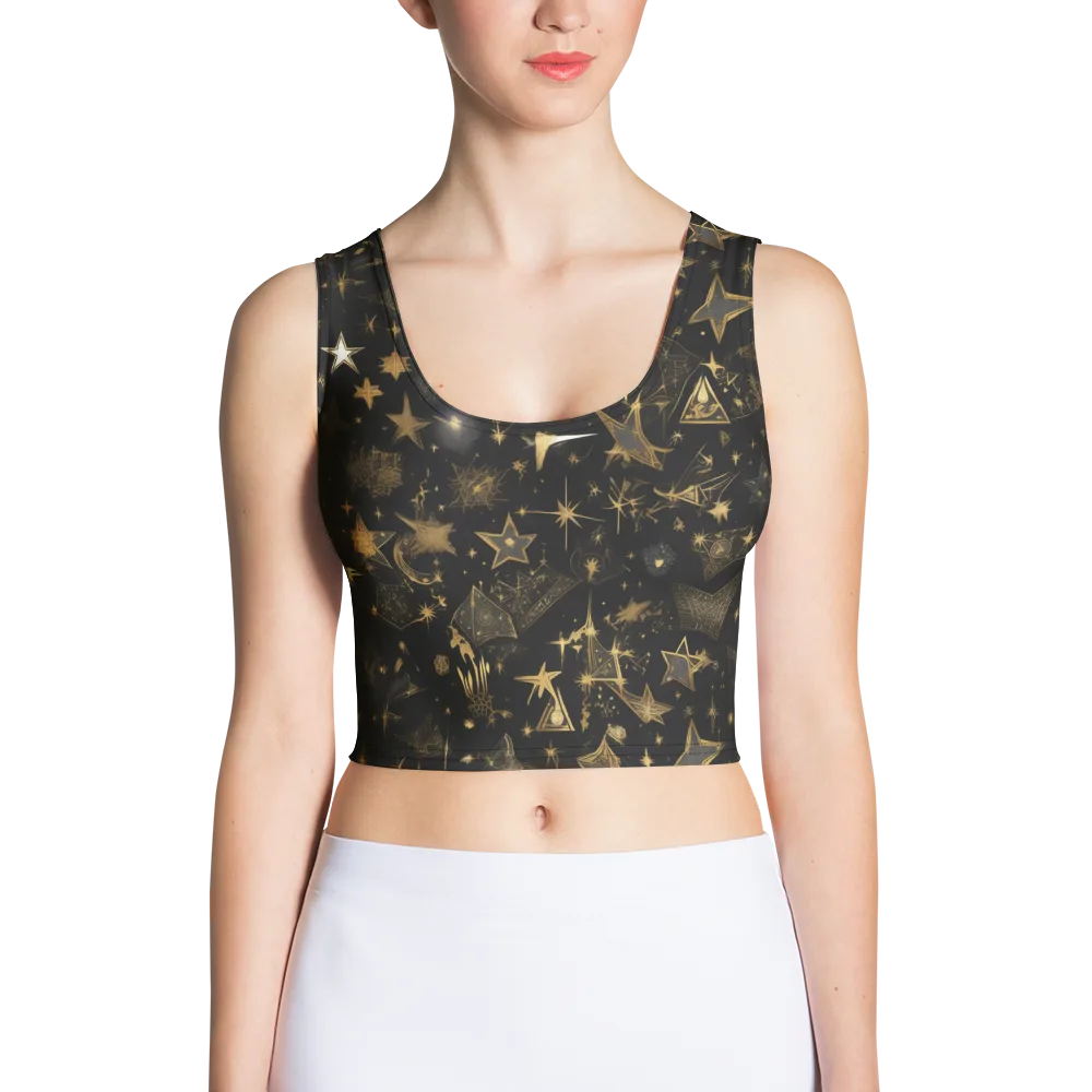 Gilded Stardust on Crop Top — Front