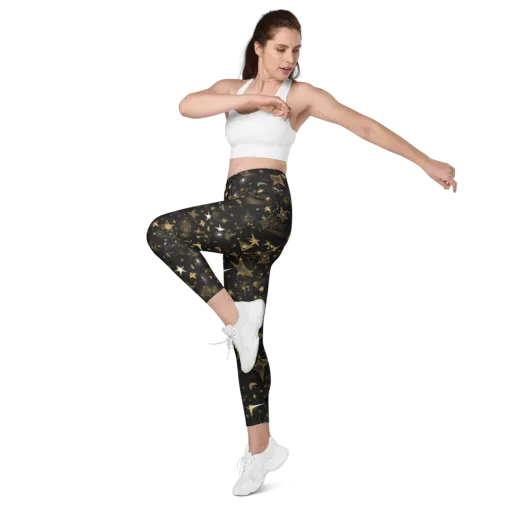 Gilded Stardust on a Leggings with Pockets