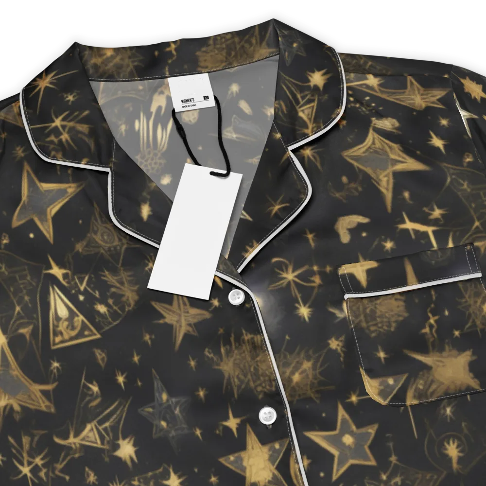 Gilded Stardust on Women's Short Sleeve Pajama Top — Product details