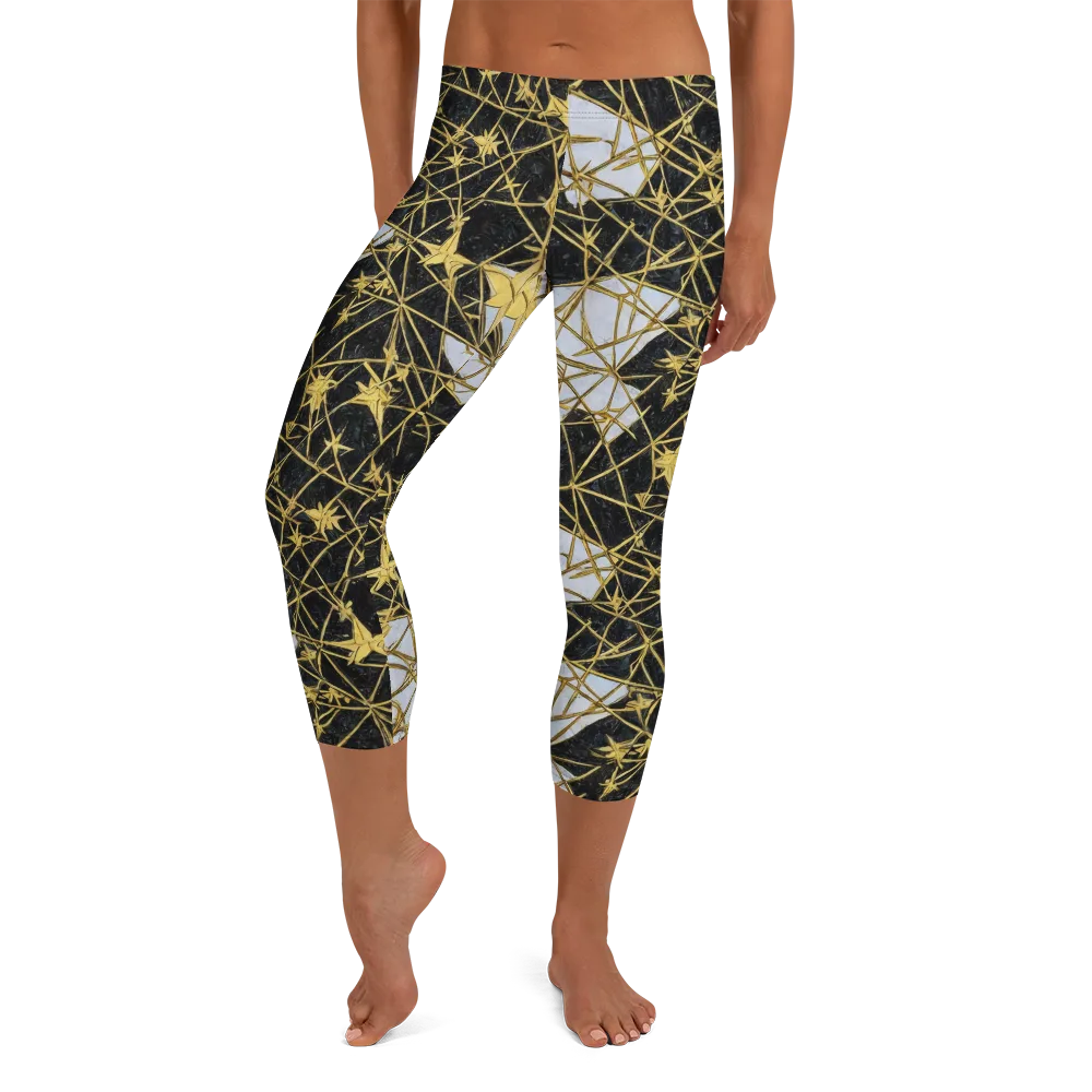 Gilded Thorn on Capri Leggings — Front
