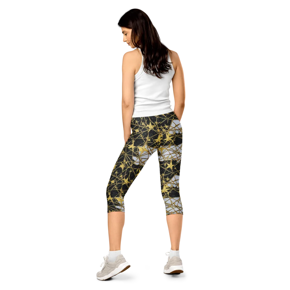 Gilded Thorn on Capri Leggings — Back