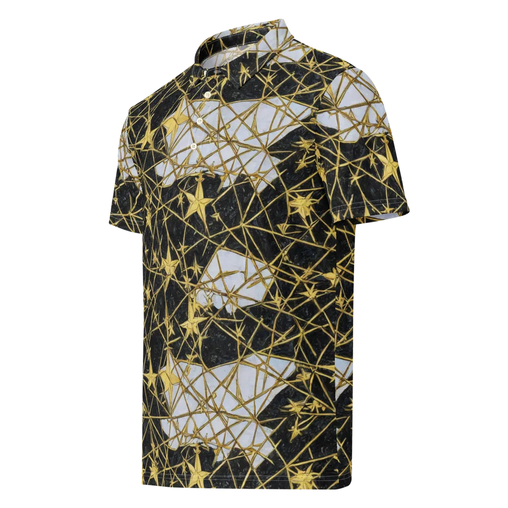 Gilded Thorn on Men's Slim Fit Polo Shirt — Left Front