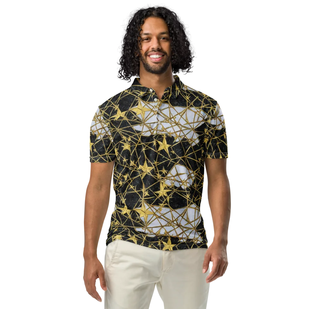 Gilded Thorn on Men's Slim Fit Polo Shirt — Front