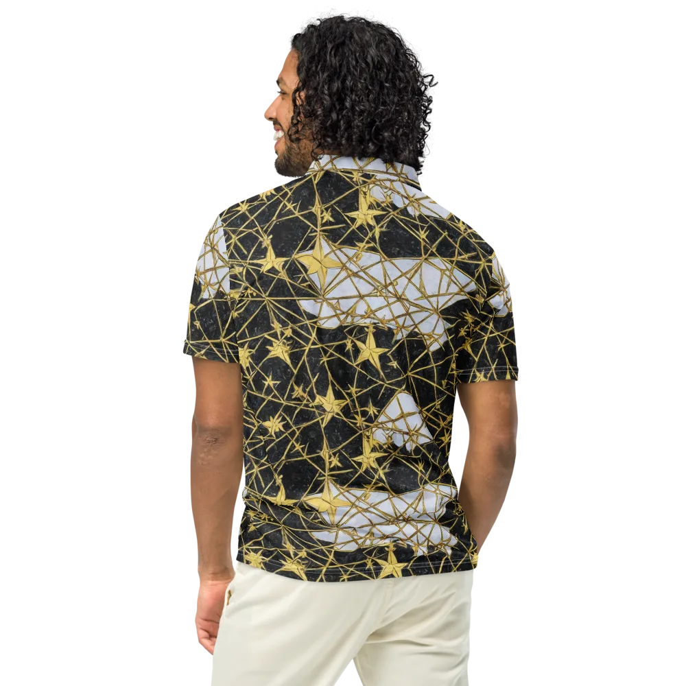 Gilded Thorn on Men's Slim Fit Polo Shirt — Back