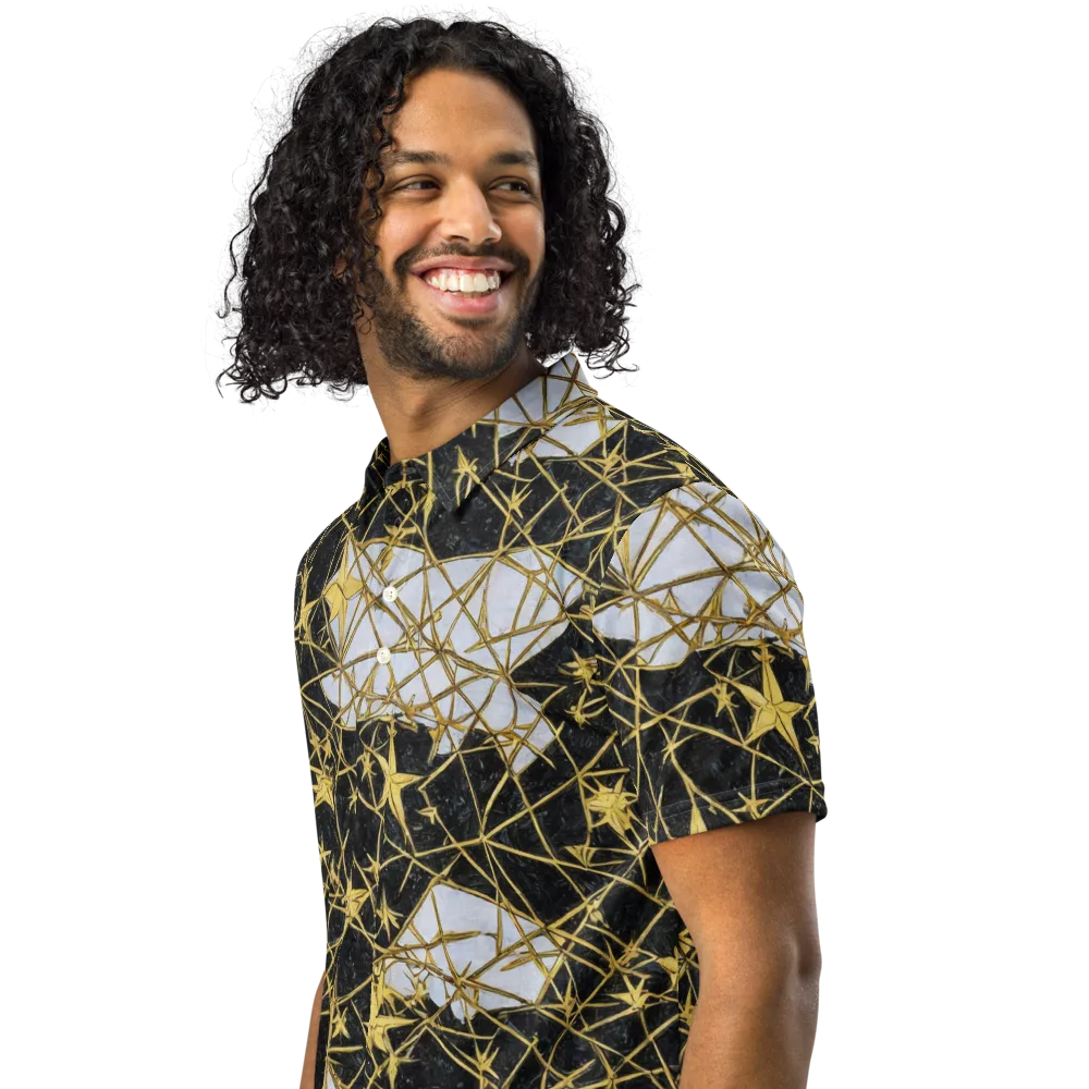 Gilded Thorn on Men's Slim Fit Polo Shirt — Left Front