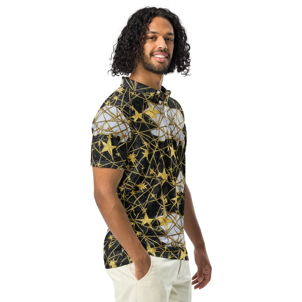 Gilded Thorn on Men's Slim Fit Polo Shirt — Right Front
