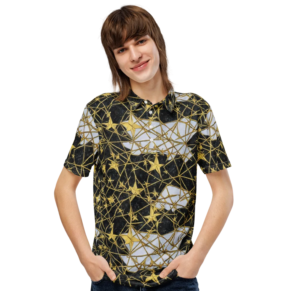Gilded Thorn on Men's Slim Fit Polo Shirt — Front