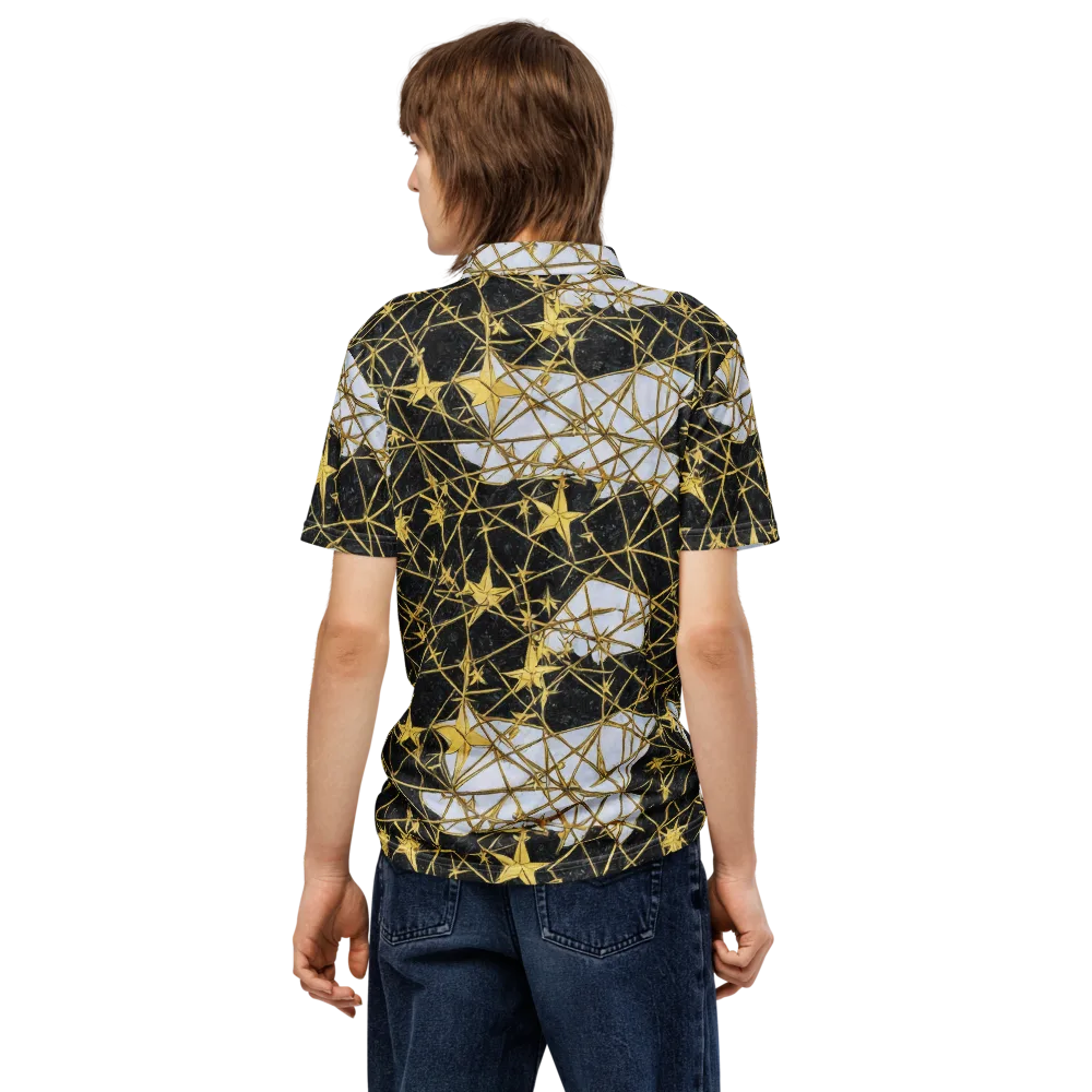 Gilded Thorn on Men's Slim Fit Polo Shirt — Back