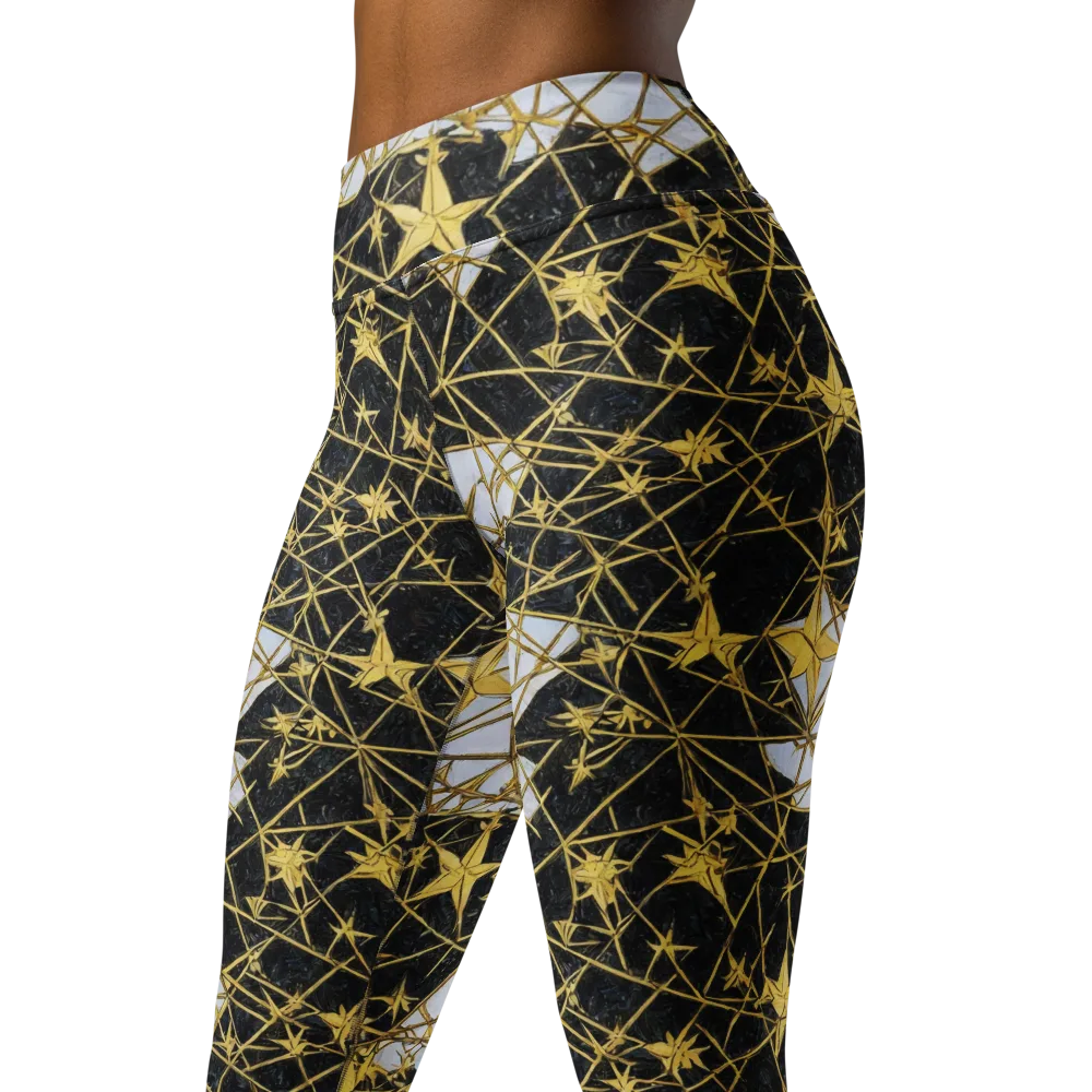 Gilded Thorn on Yoga Leggings — Left Front