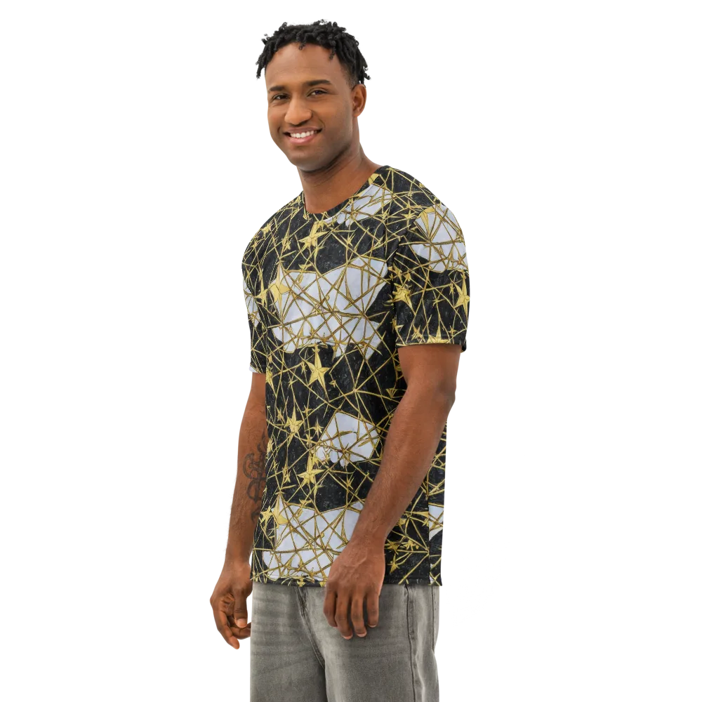 Gilded Thorn on Men's Cotton Crew Neck T-Shirt — Left Front