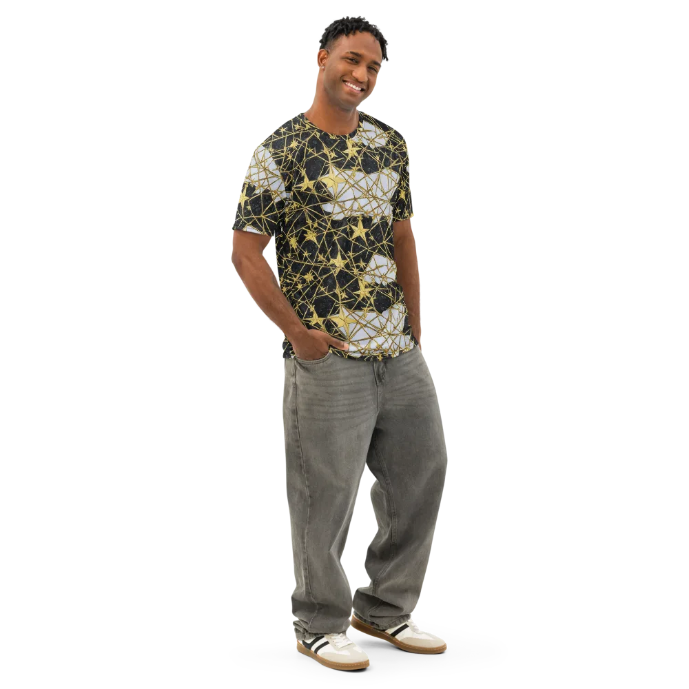 Gilded Thorn on Men's Cotton Crew Neck T-Shirt — Right Front