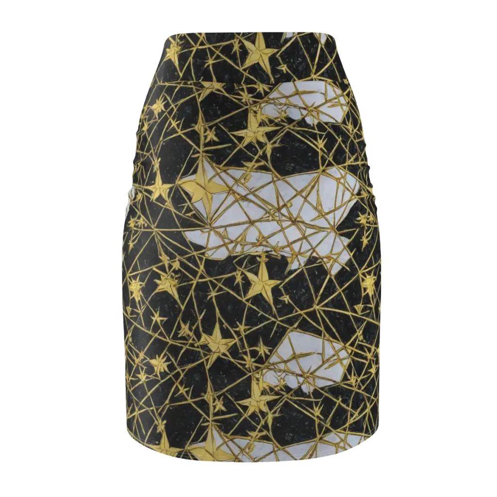 Gilded Thorn on Pencil Skirt — Back
