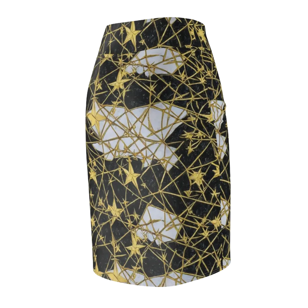 Gilded Thorn on Pencil Skirt — Back Side