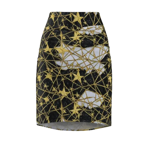 Gilded Thorn on a Pencil Skirt